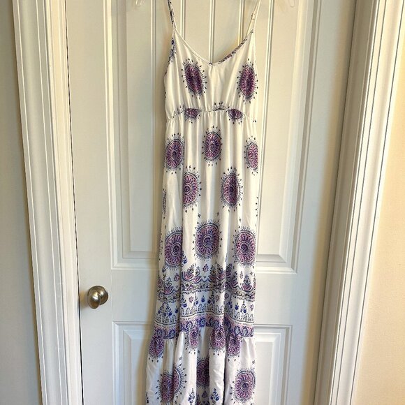 ENTRO Bohemian style Maxi Dress Size Small - Picture 1 of 9